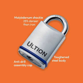 Ultion Padlock works with your Ultion House Key - Sold Secure Accredited