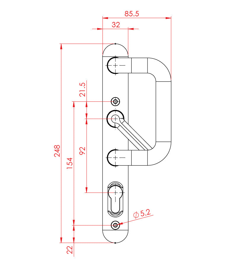 Ultion Sweet Sliding Patio Door Handle