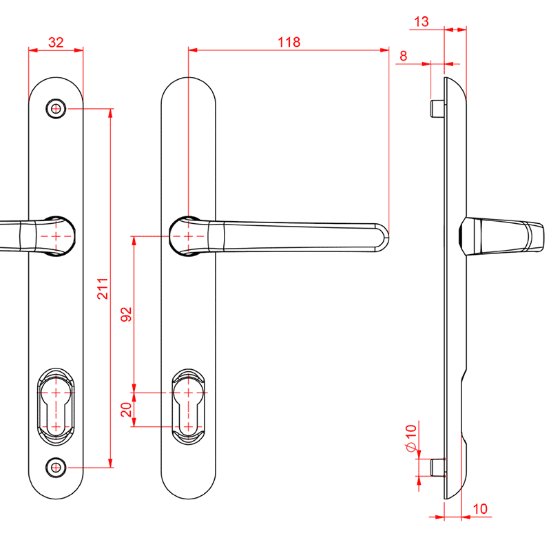Ultion Sweet Standard Door Handle