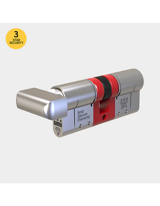 Ultion 3 Star Plus Euro Cylinder Thumb Turn - Lock Anti Snap, Police Approved