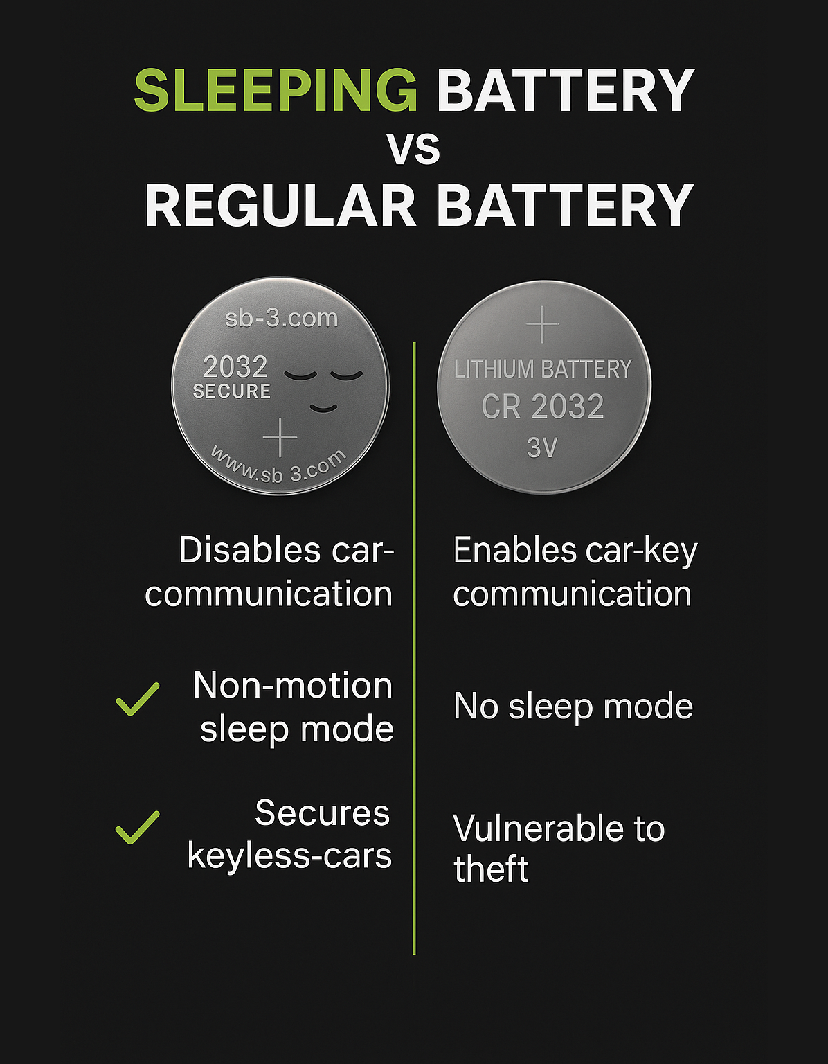 Sleeping Battery - CR2032 - Twin Pack