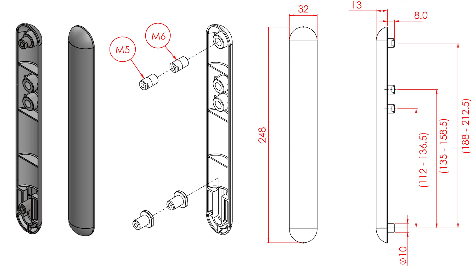 Ultion Sweet Door Handle Blanking Plate